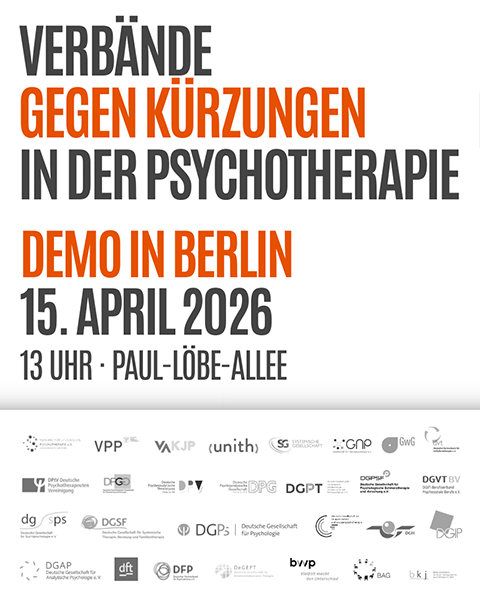 Verbände gegen Kürzungen in der Psychotherapie Demo am 15. April 2026 in Berlin